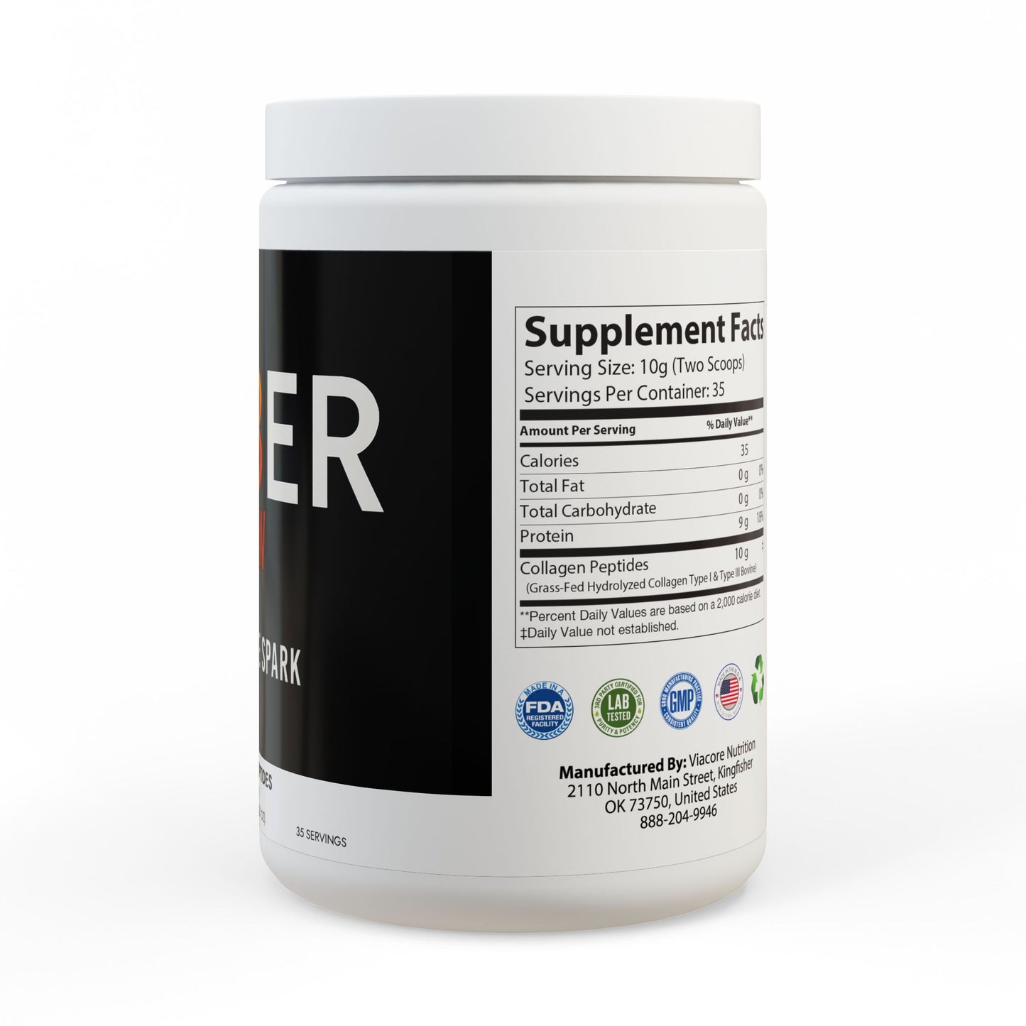 EMBER GLOW | Collagen Peptides Type I & III Supplement (350g, 12.3oz)