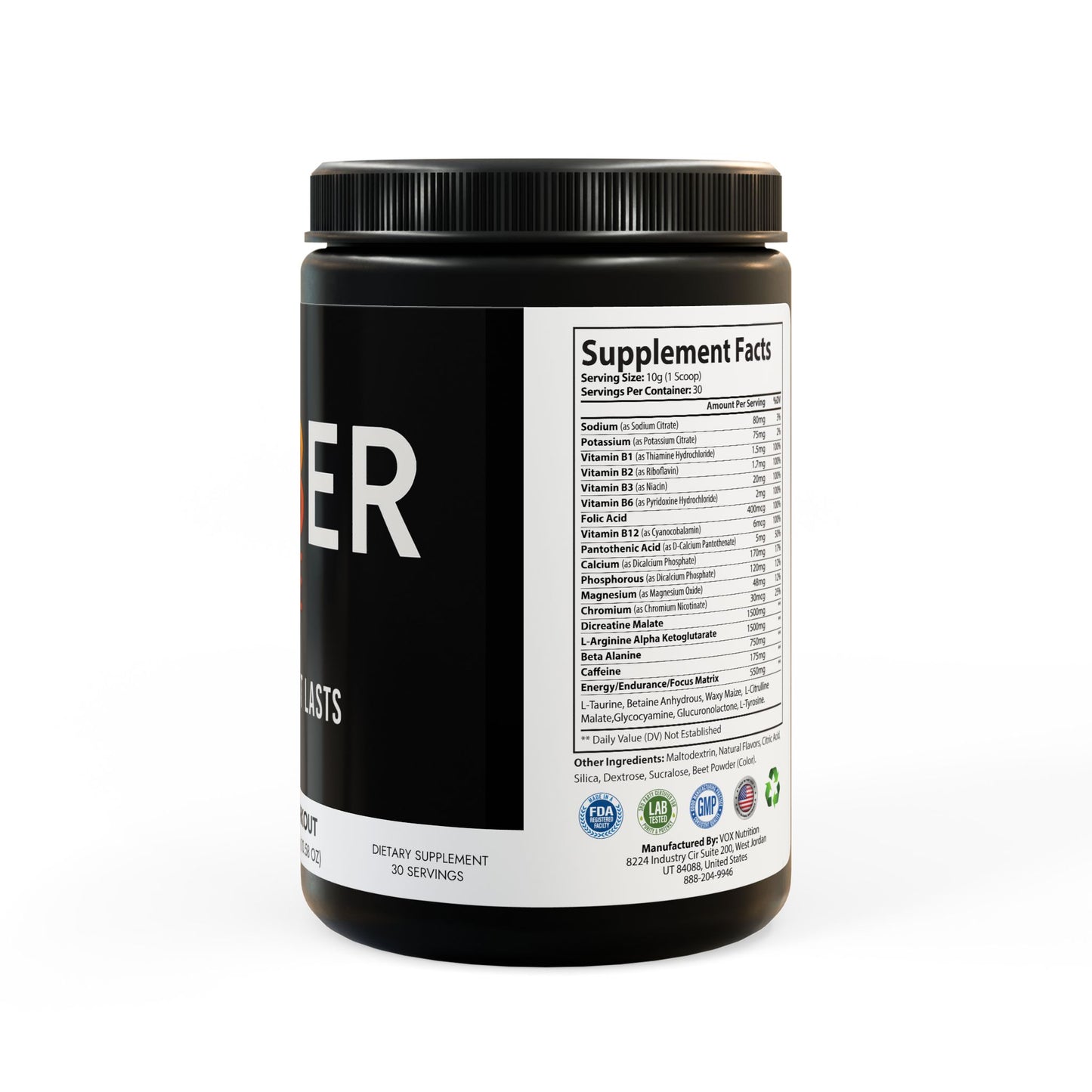 EMBER PRE | Pre-Workout Supplement, Watermelon (300g, 10.58oz)